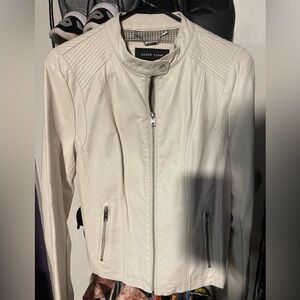 Black Rivet White Leather jacket 🧥